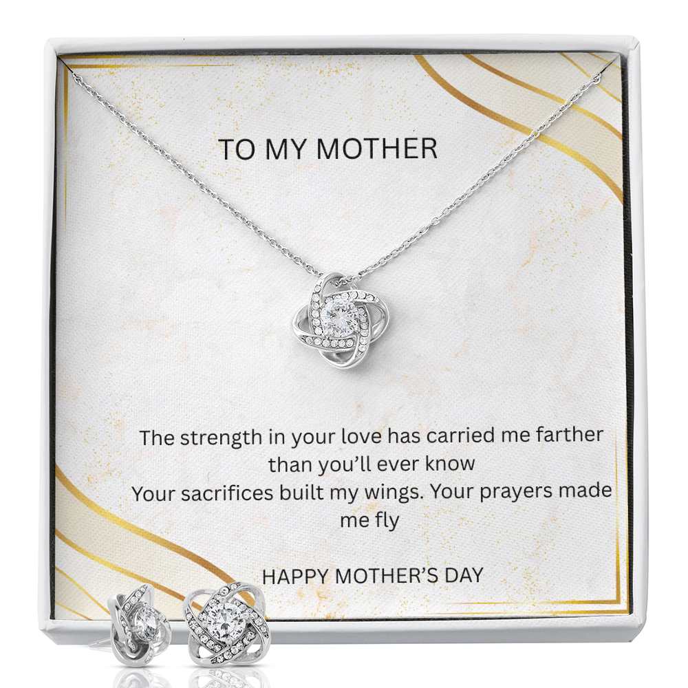 Love Knot Necklace & Earrings - To My Mother