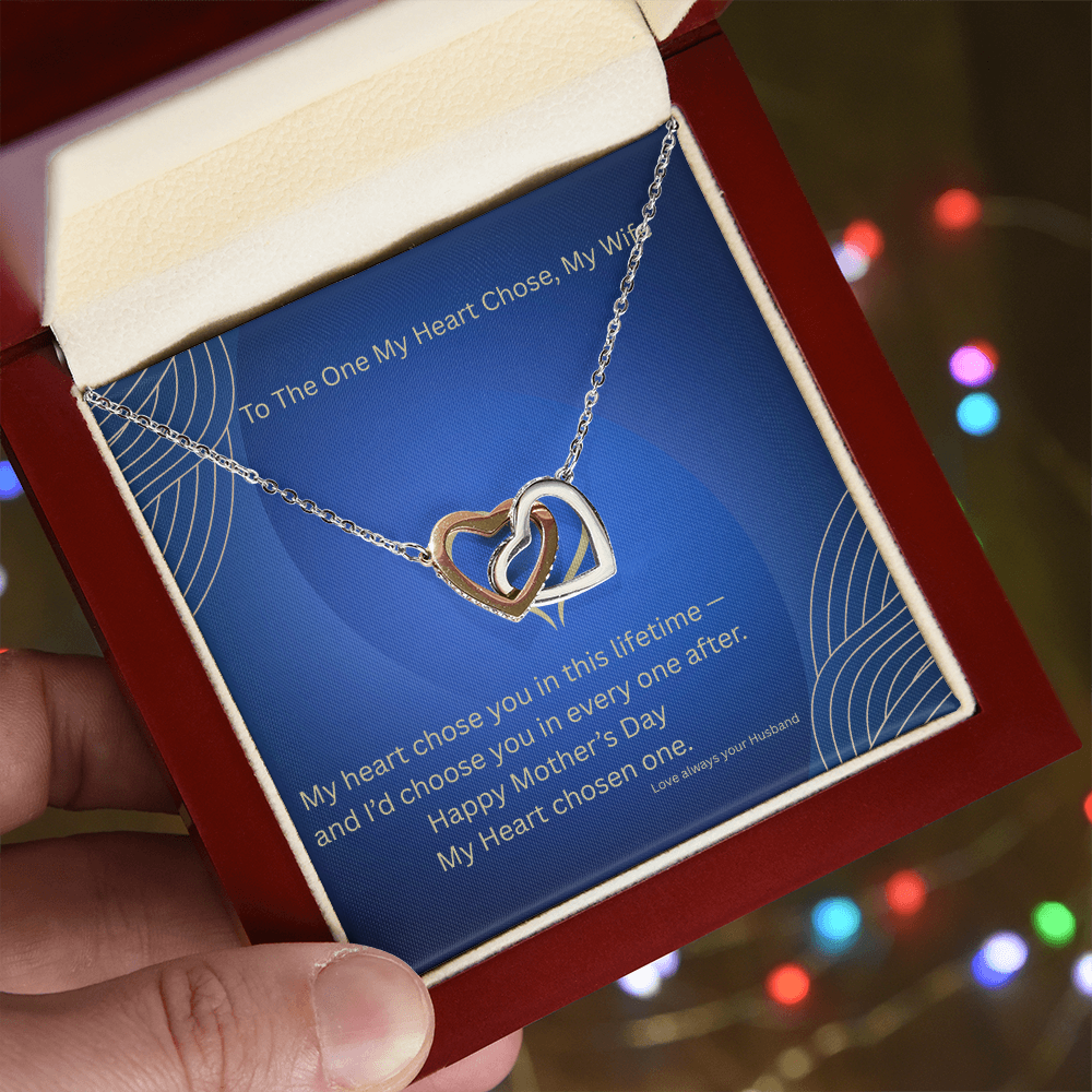 Interlocking Heart Necklace - To Wife