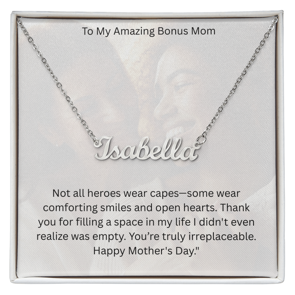Custom Name Necklace - To Amazing Bonus Mom