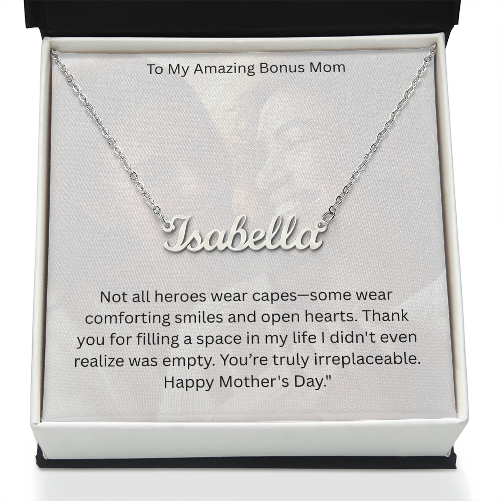 Custom Name Necklace - To Amazing Bonus Mom