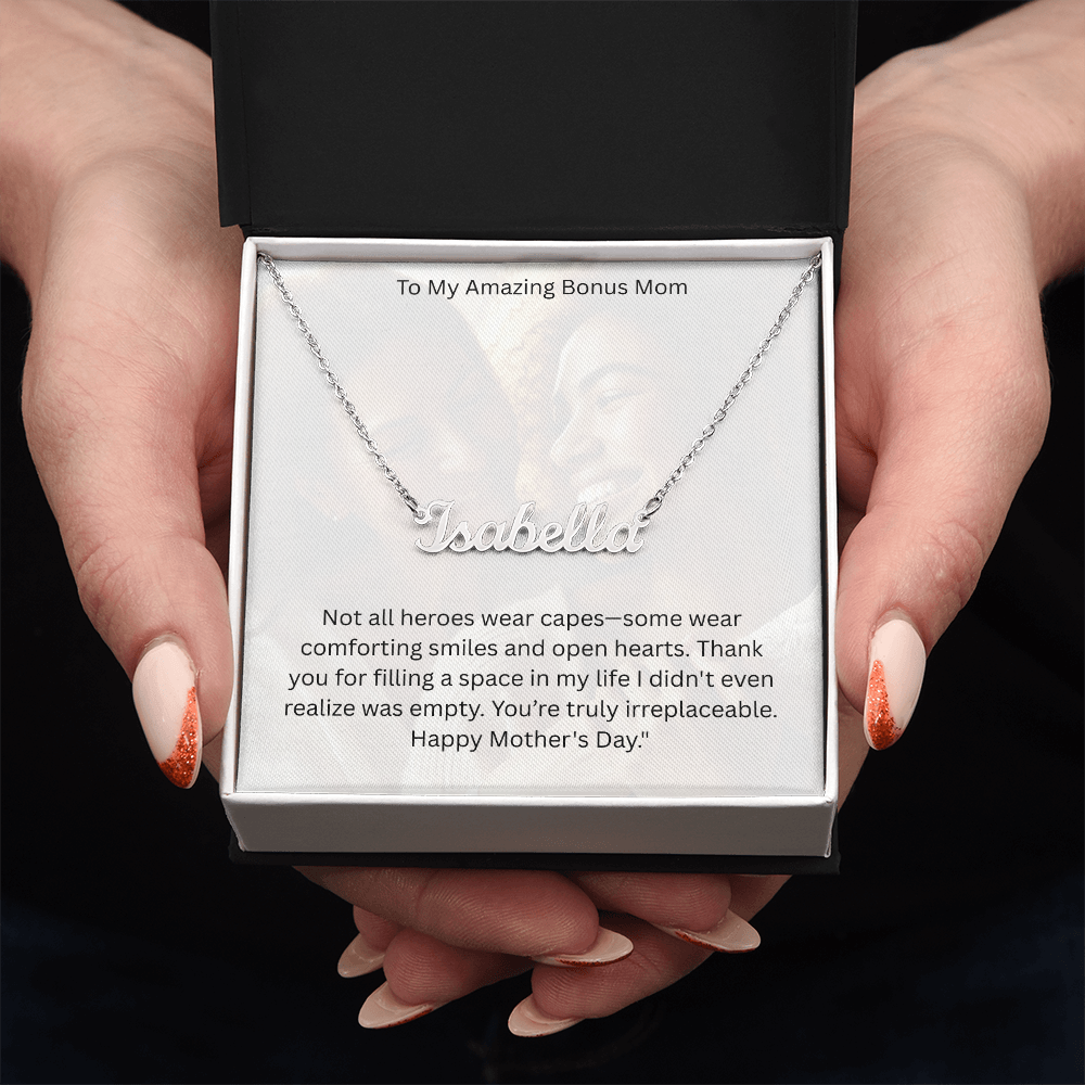 Custom Name Necklace - To Amazing Bonus Mom