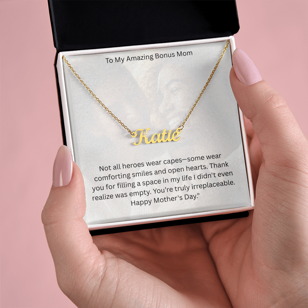Custom Name Necklace - To Amazing Bonus Mom