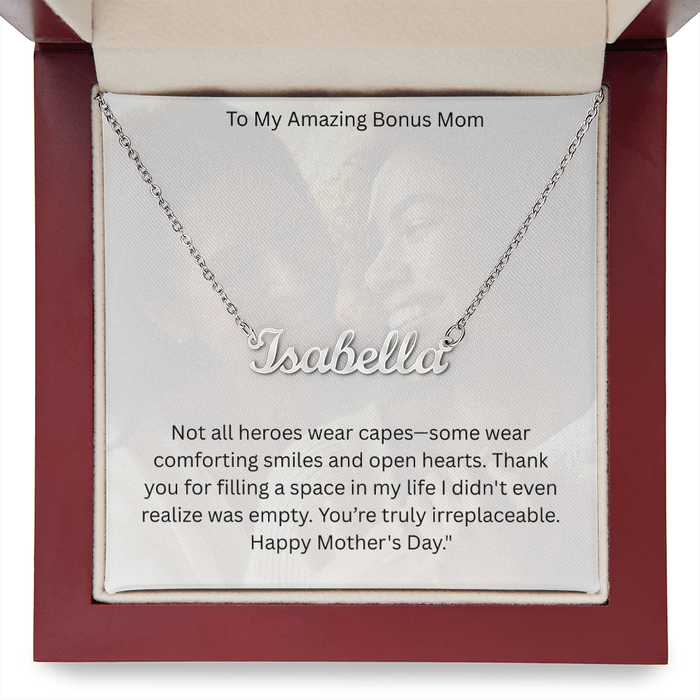 Custom Name Necklace - To Amazing Bonus Mom