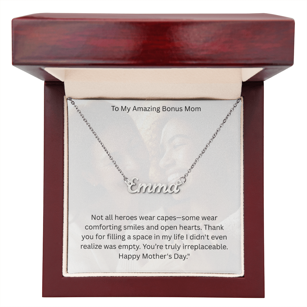 Custom Name Necklace - To Amazing Bonus Mom