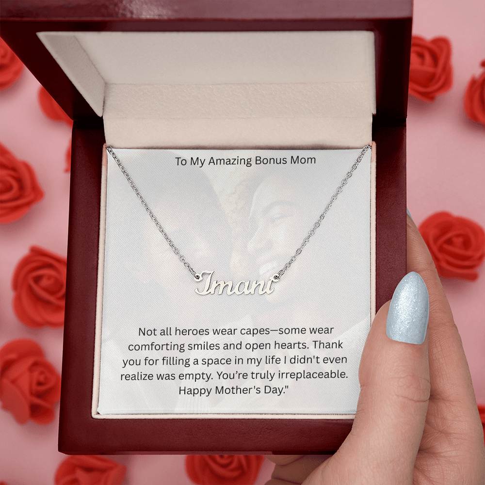 Custom Name Necklace - To Amazing Bonus Mom