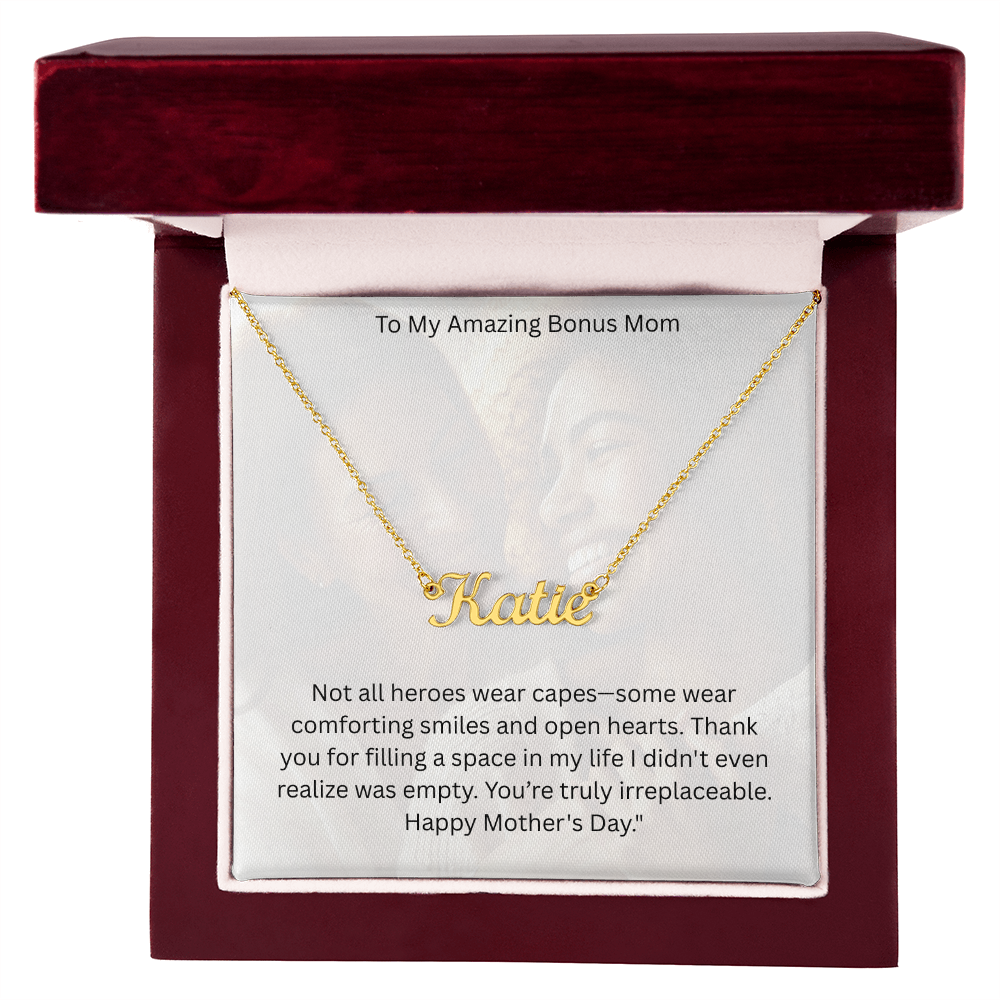 Custom Name Necklace - To Amazing Bonus Mom