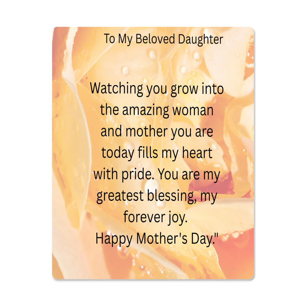 High Gloss Metal Art Print - For My Daughter