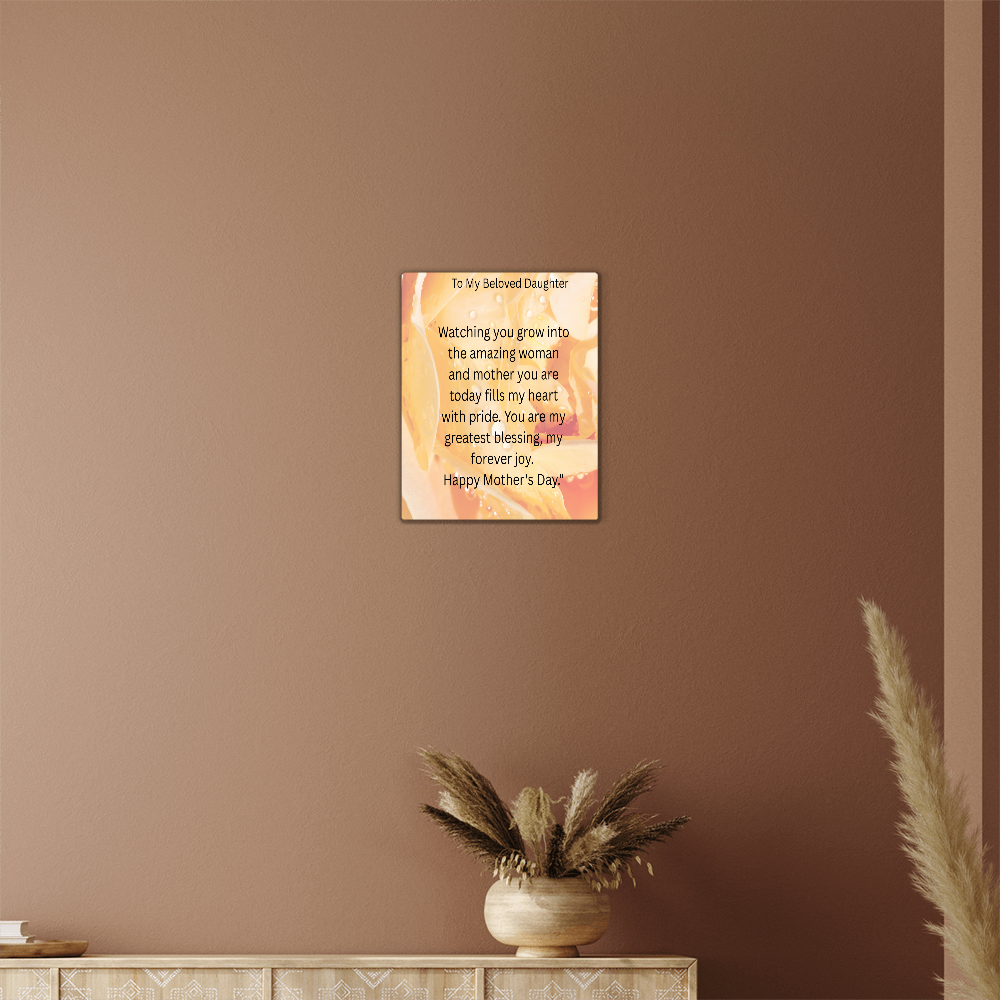 High Gloss Metal Art Print - For My Daughter