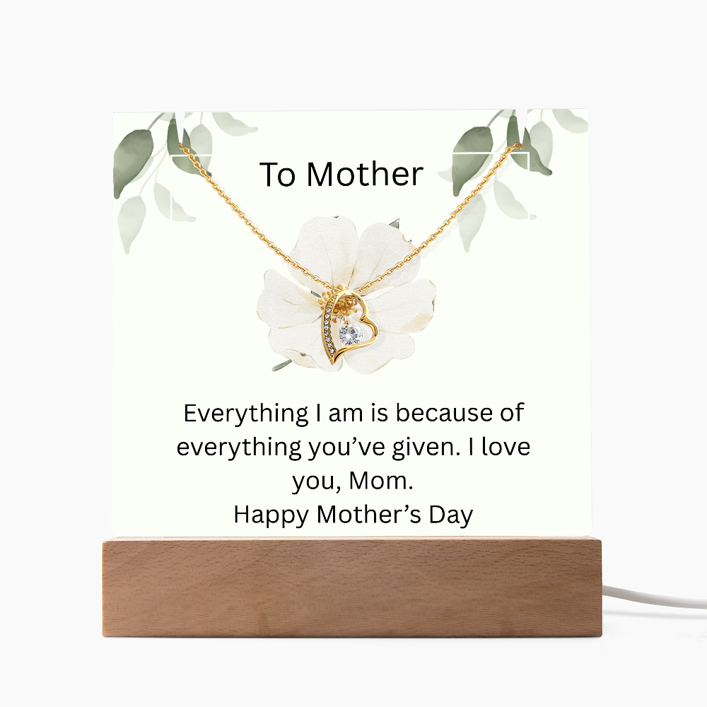 To Mother - Keepsake Acrylic Bundle Forever Necklace
