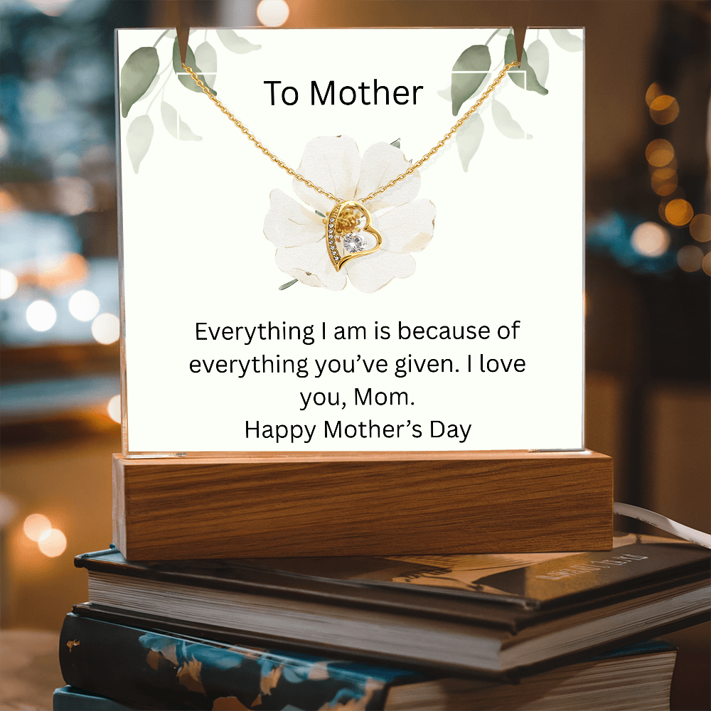 To Mother - Keepsake Acrylic Bundle Forever Necklace