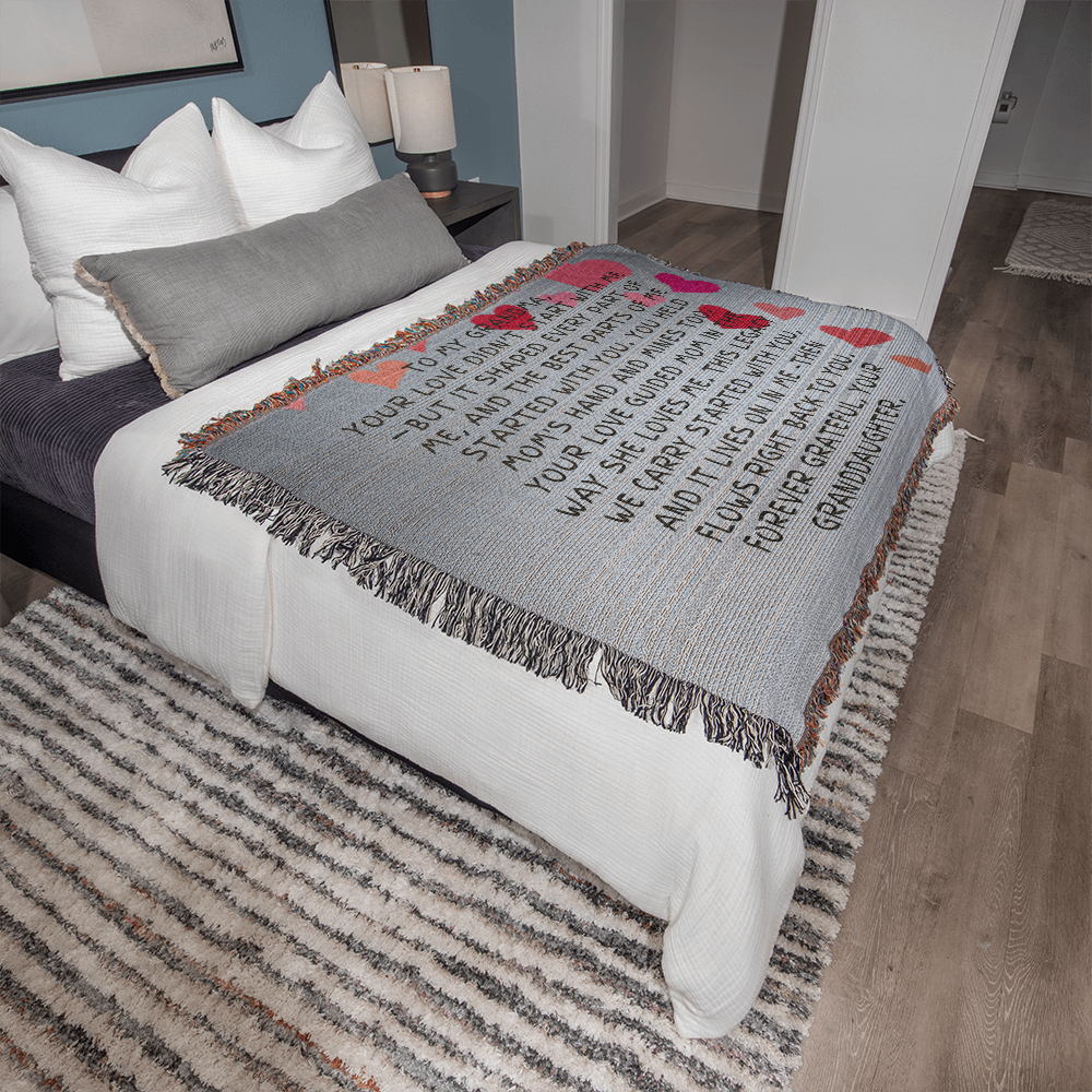 To Grandma - Heirloom Photo Woven Blanket
