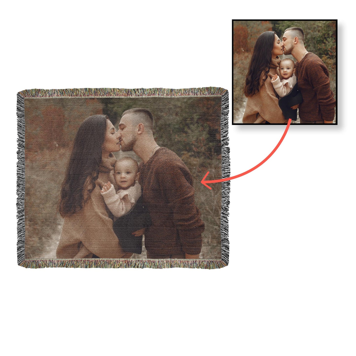 To Grandma - Heirloom Photo Woven Blanket