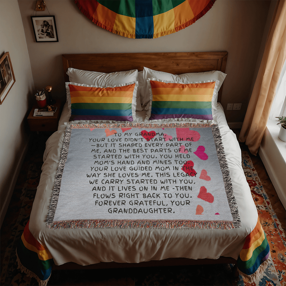 To Grandma - Heirloom Photo Woven Blanket