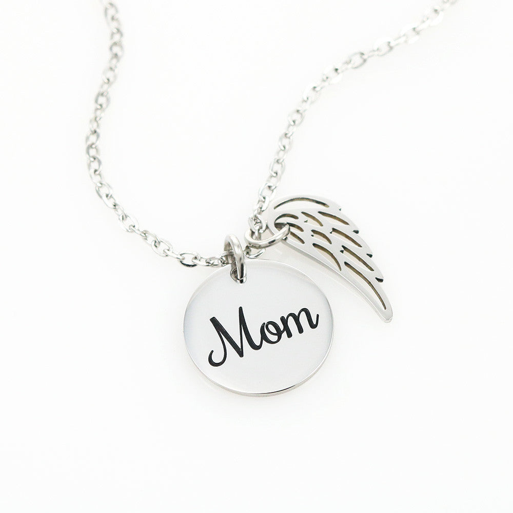 To My Angel Mom - Heartfelt Memorial Necklace