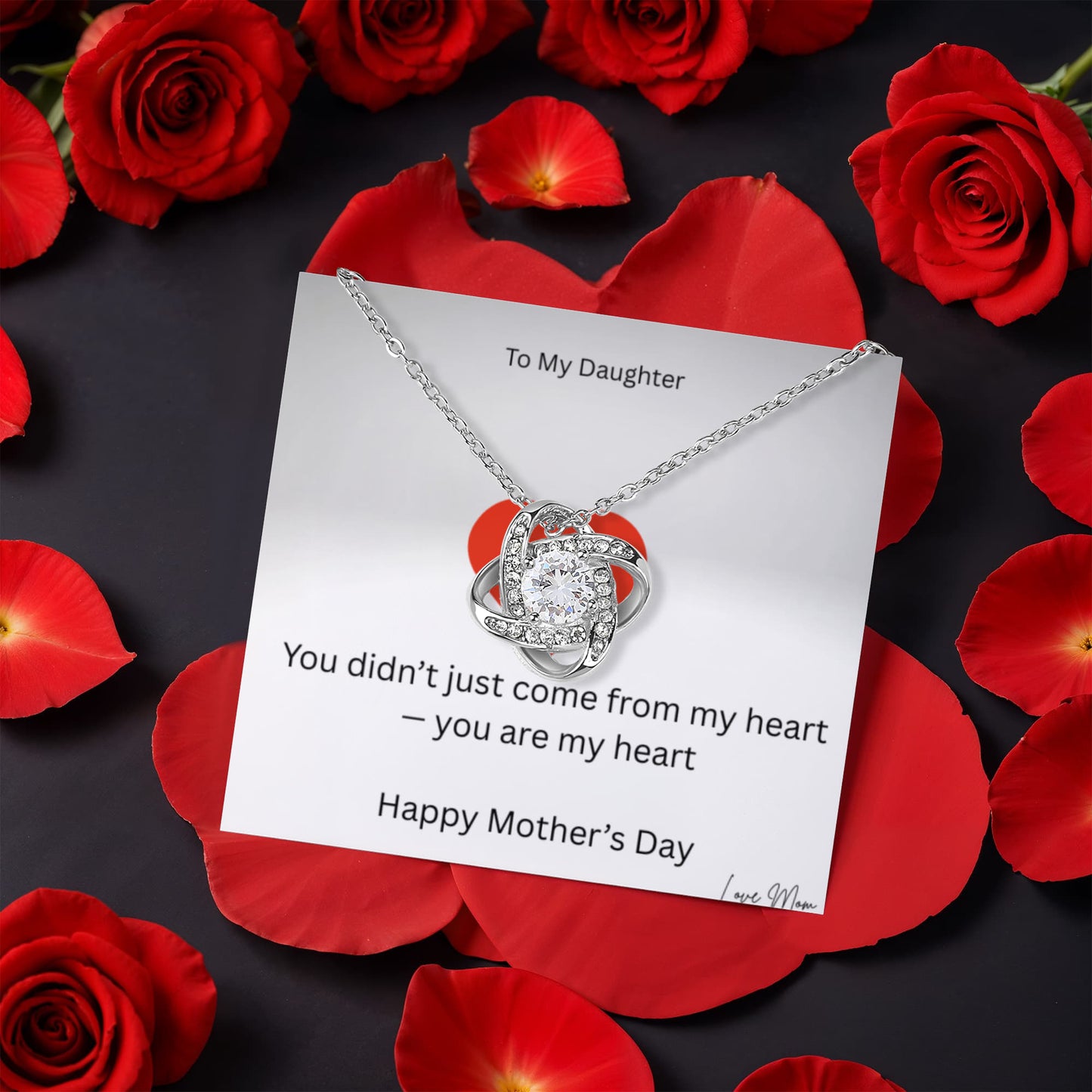 To My Daughter - Love Knot Necklace - Sculpted Fashion