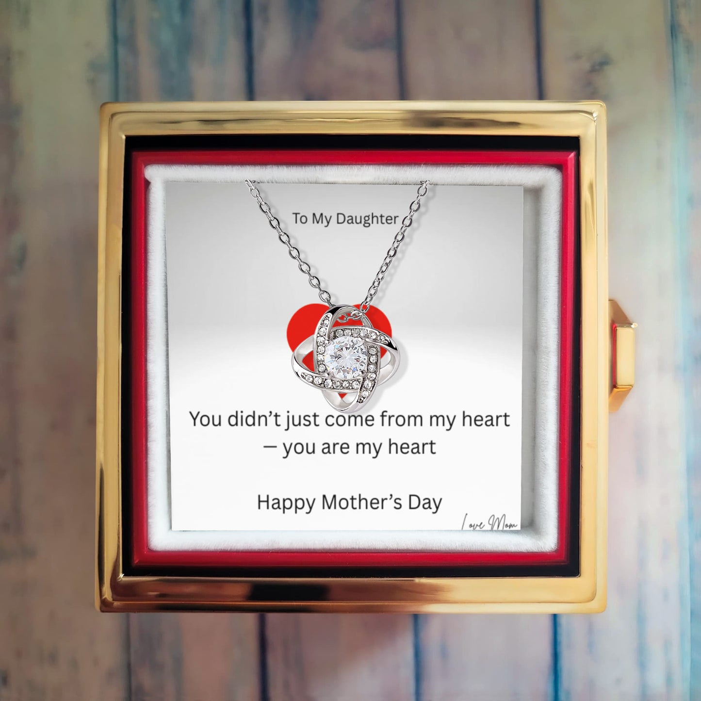 To My Daughter - Love Knot Necklace - Sculpted Fashion