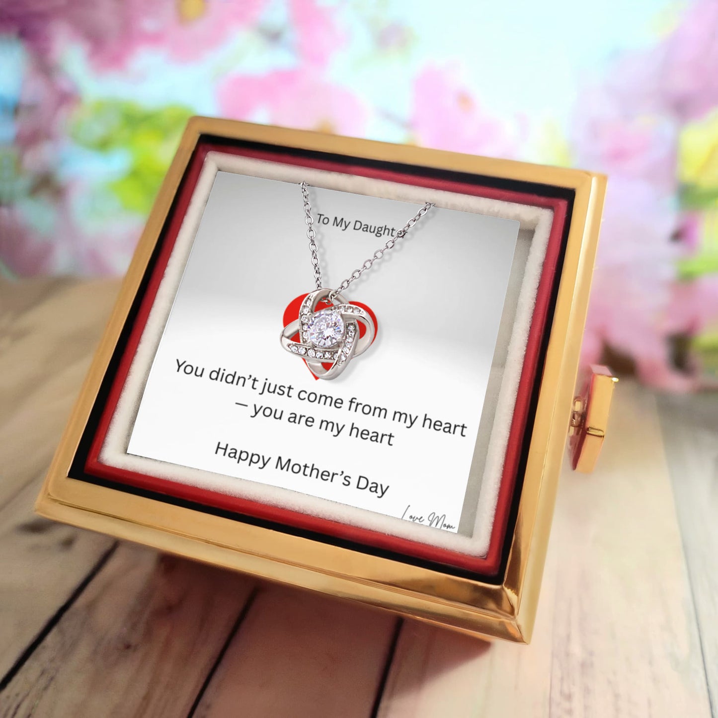 To My Daughter - Love Knot Necklace - Sculpted Fashion