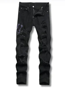 Black Python Jeans