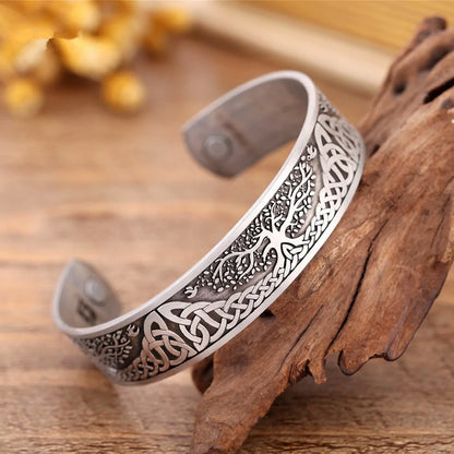 Life Tree Engraved Ankle Bracelet