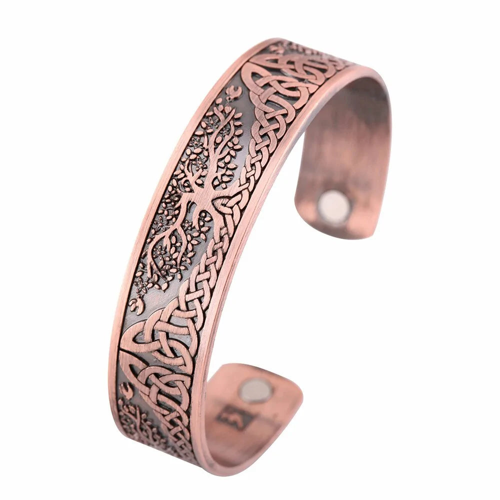 Life Tree Engraved Ankle Bracelet