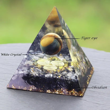 Orgonite Pyramid Chakras Decoration