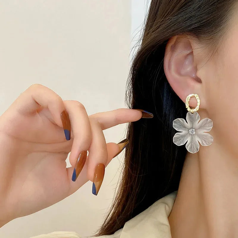 Translucent Flower Earring