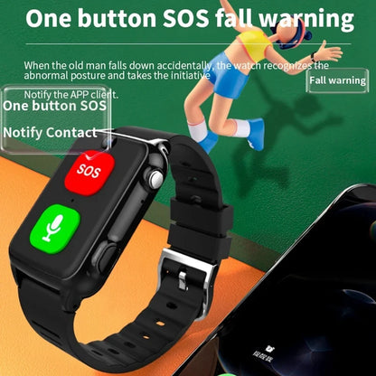 Elderly GPS Watch 4G Tracking Bracelet Health Temperature SOS Old People Locator GPS Tracker Wristwatch With Camera