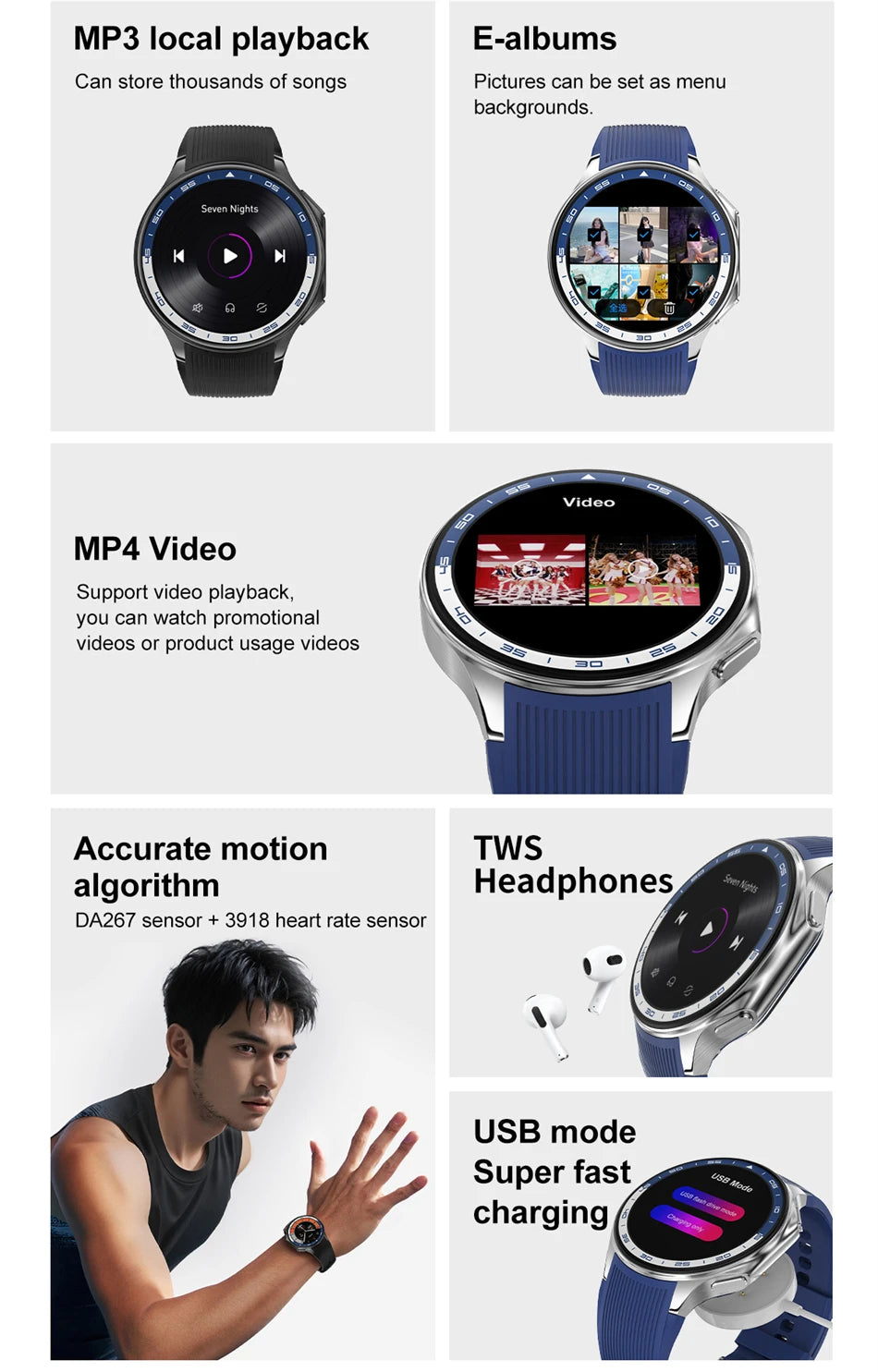 For Huawei Xiaomi New 32G RAM Memory Smart Watch Men 1.43 inch Local Heart Rate Bluetooth Call AMOLED 466*466 HD SmartWatch Man