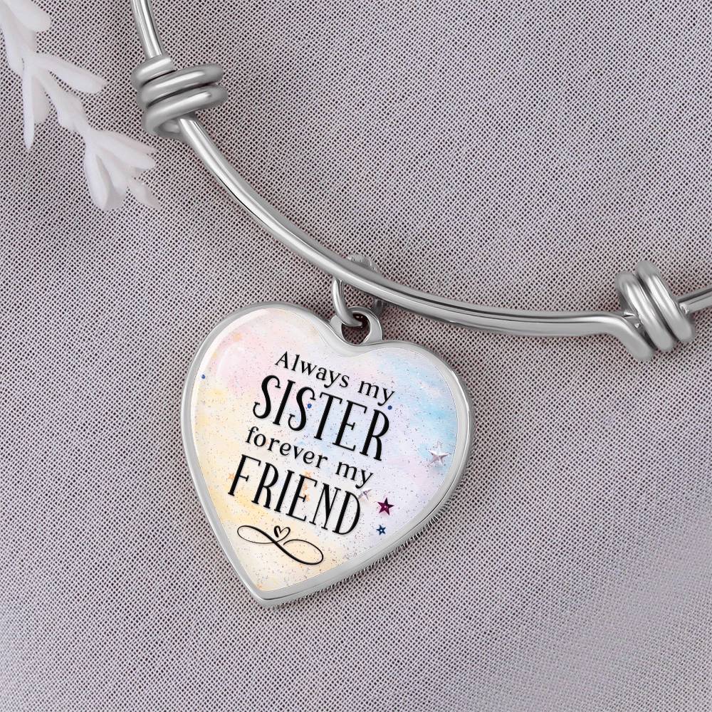 Luxury Heart Bangle - Always My Sister