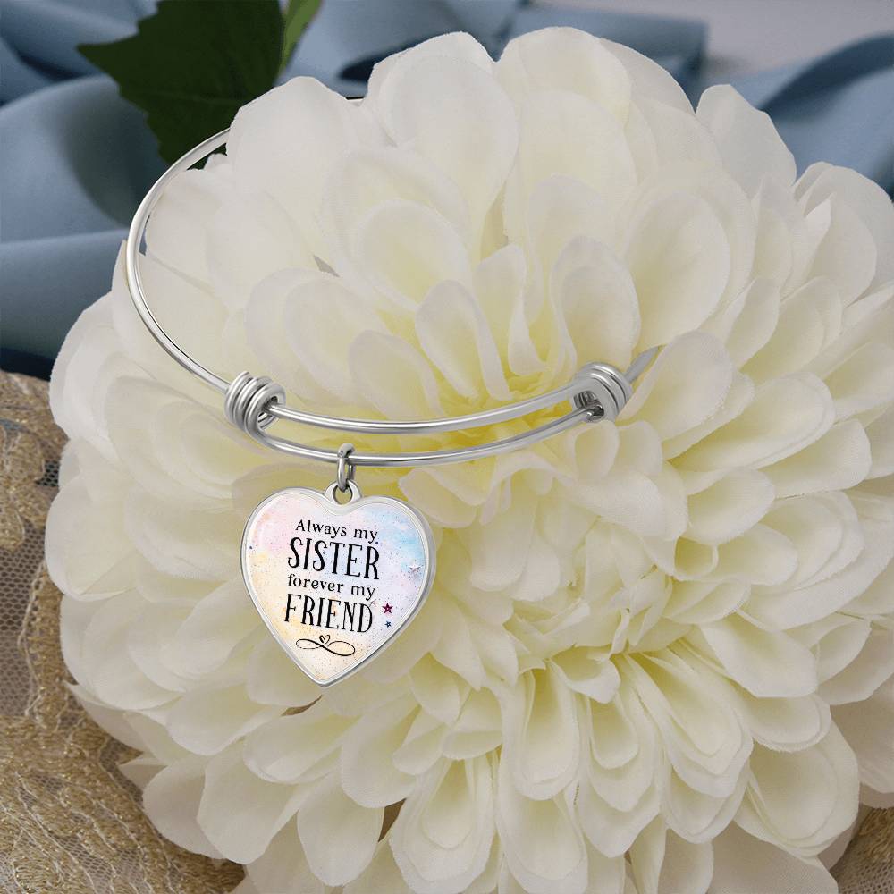 Luxury Heart Bangle - Always My Sister