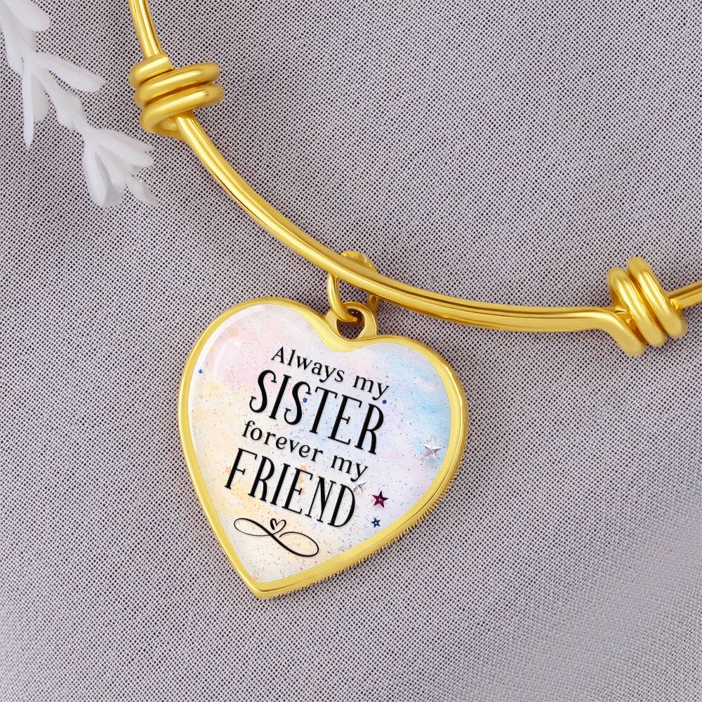 Luxury Heart Bangle - Always My Sister