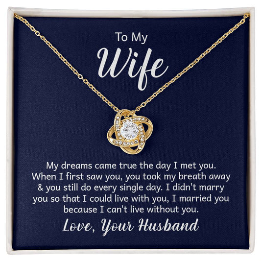 Love Knot Necklace - For Wife From Husband