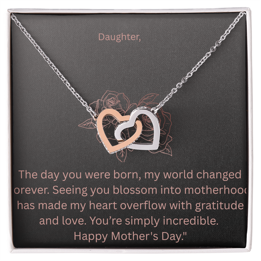 Interlocking Hearts Necklace - For My Daughter