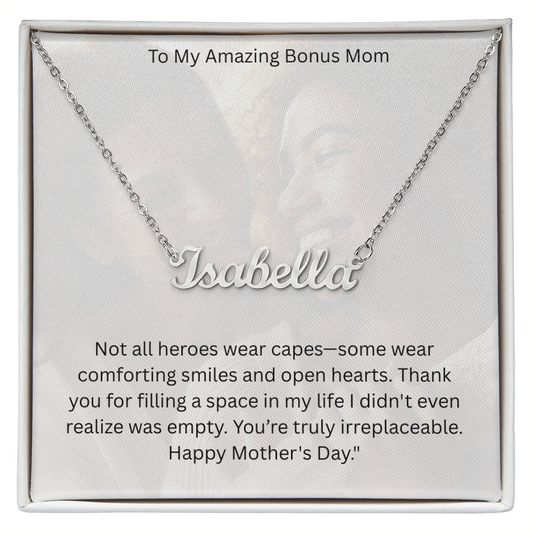 Custom Name Necklace - To Amazing Bonus Mom