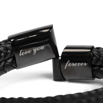 Dad Never Forget That I Love You - Leather Bracelet