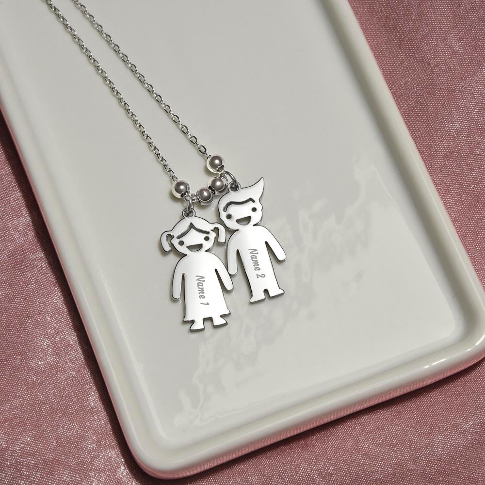 To Mom - The glue of our Family - Charm Necklace