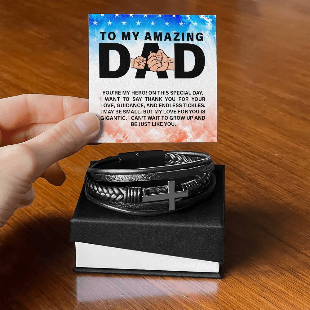 To My Amazing DAD - Leather Bracelet