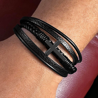 To My Amazing DAD - Leather Bracelet