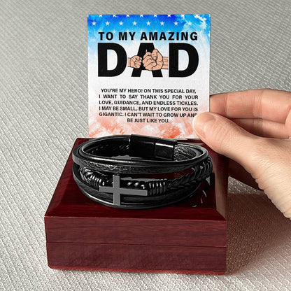 To My Amazing DAD - Leather Bracelet