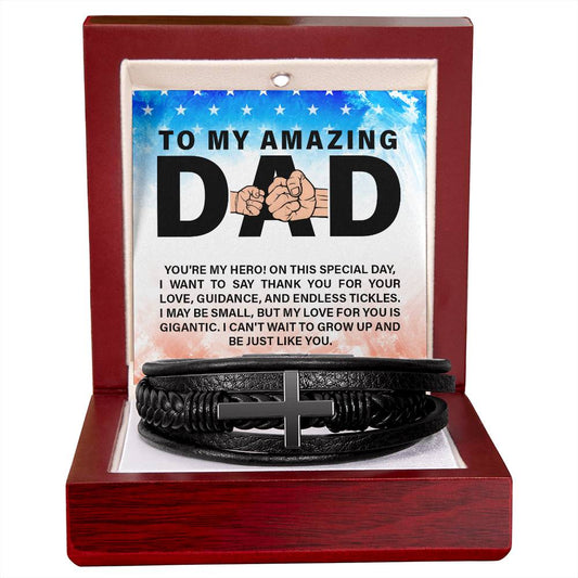 To My Amazing DAD - Leather Bracelet