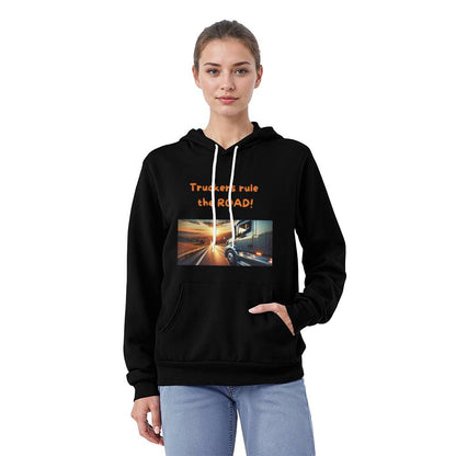 Truckers Rule the Road - Pullover Fleece Hoodie