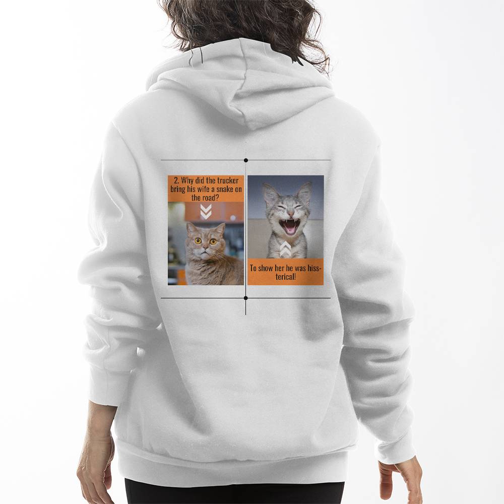 Unisex Pullover Hoodie Back Print - Trucker Jokes - Hiss-terical