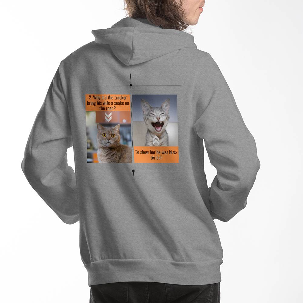 Unisex Pullover Hoodie Back Print - Trucker Jokes - Hiss-terical