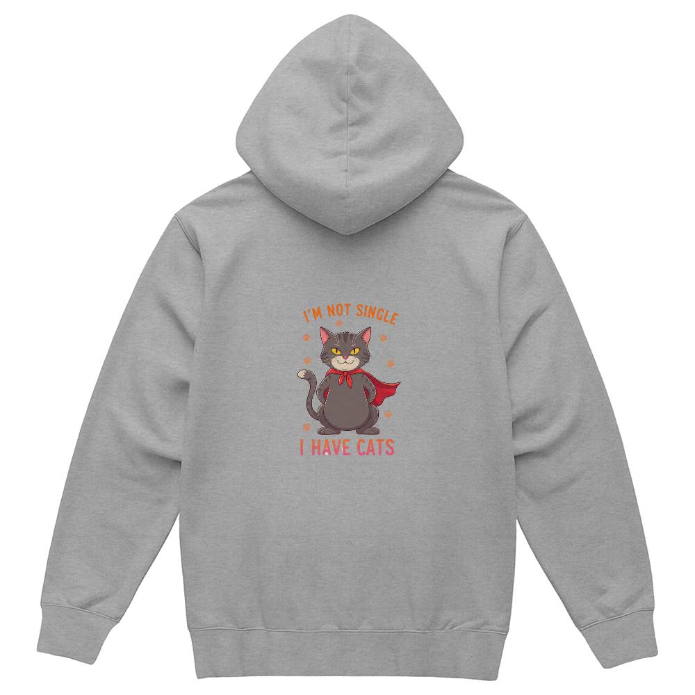 I'm not single I have cats - Pullover Fleece Hoodie