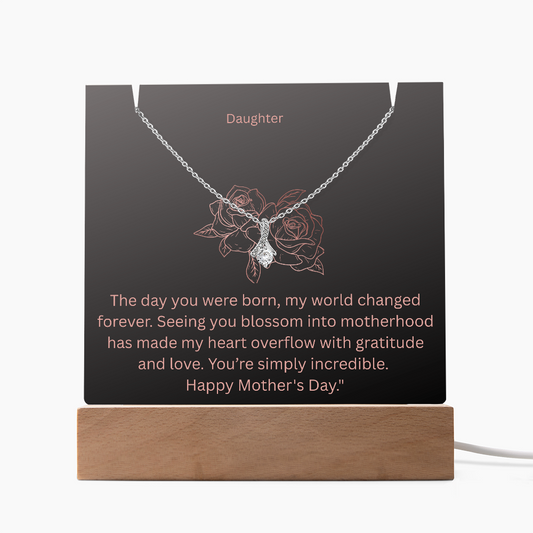 Keepsake Acrylic & Alluring Necklace - For My Daughter