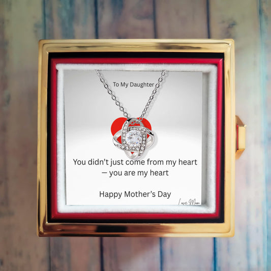 To My Daughter - Love Knot Necklace