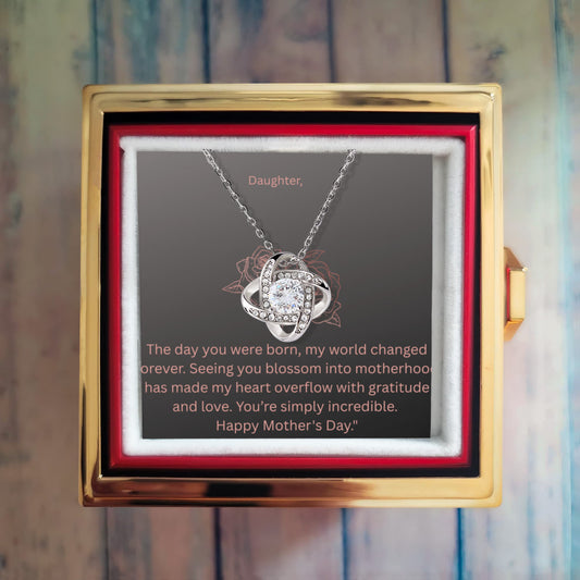 For My Daughter- Love Knot Necklace