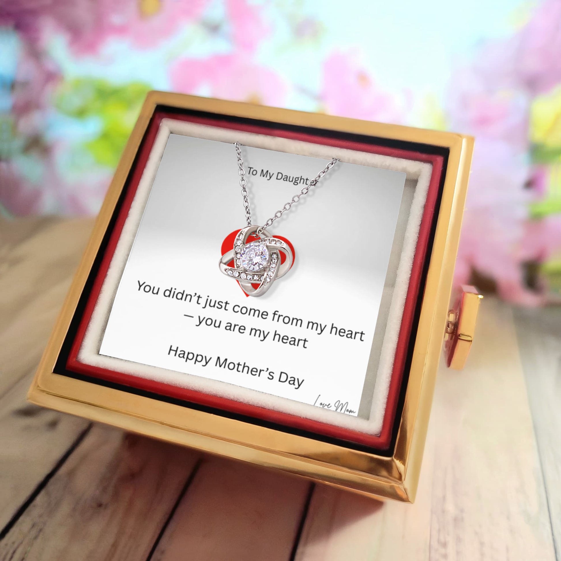 To My Daughter - Love Knot Necklace - Sculpted Fashion