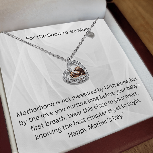 Baby Feet Heart Necklace - For the Soon-to-Be Mom,
