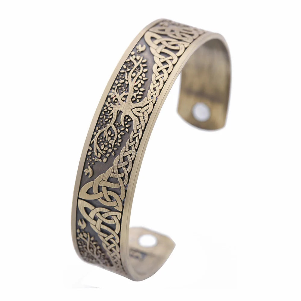 Life Tree Engraved Ankle Bracelet